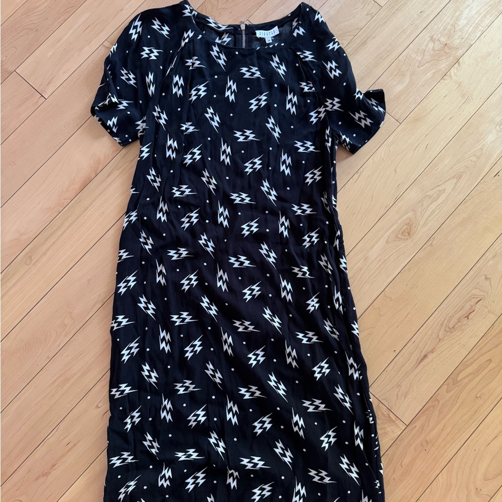 Claudie Pierlot Black and White Patterned Mini Dress